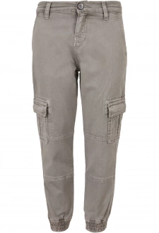 Boys Washed Cargo Twill Jogging Pants grey
