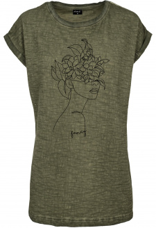 Ladies One Line Fruit Tee olive