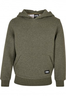 Boys Basic Melange Hoody darkgreenmelange