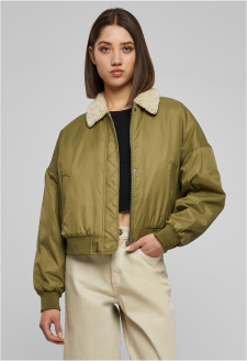 Ladies Pilot Bomber Jacket tiniolive/sand