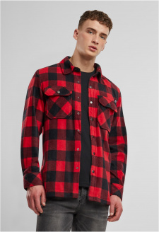 Jeff Fleece Shirt Long Sleeve red/black