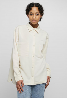 Ladies Oversized Twill Shirt sand