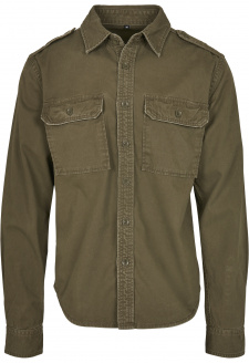 Vintage Shirt longsleeve olive