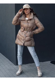 Płaszcz zimowy damski pikowany BLOOM kamelowy Dstreet TY4536