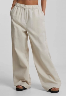Ladies Linen Mixed Wide Pants softseagrass