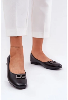 Eleganckie Baleriny Damskie Z Ozdobą Vinceza 62206 Czarne