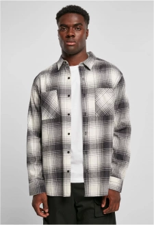 Mock Check Shirt whitesand/black