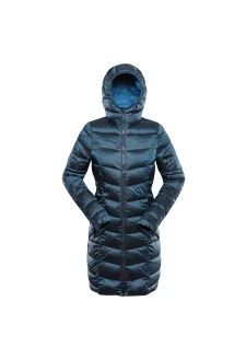 Dlouhý dámský ultralehký kabát ALPINE PRO OREFA mykonos blue