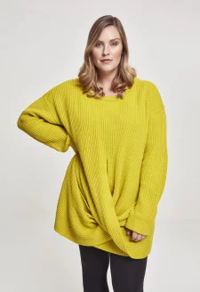 Ladies Wrapped Sweater lemonmustard