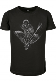 Kids Spiderman Scratched Tee black