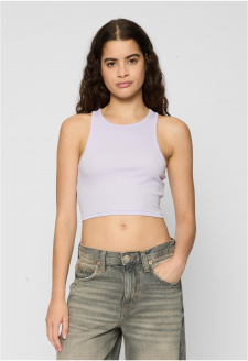 Ladies Cropped Rib Top 2-Pack softseagrass+lilac