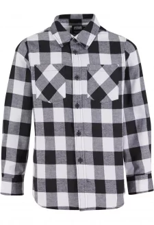 Boys Checked Flanell Shirt black/white
