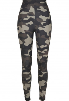 Ladies High Waist Camo Tech Leggings dark camo