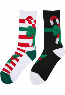 Fancy X-Mas Candy Socks 2-Pack multicolor