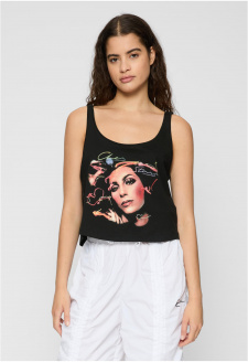 Ladies Cher Colour Tank Top black