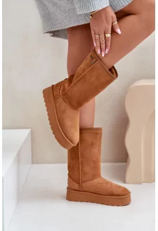 Wysokie Śniegowce Na Platformie Big Star OO274893 Camel