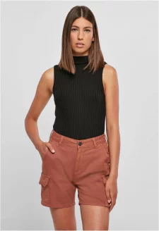 Ladies Rib Knit Sleevless Body black