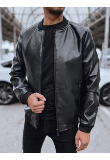 Kurtka męska skórzana bomberka czarna Dstreet TX4706