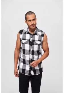 Checkshirt Sleeveless white/black