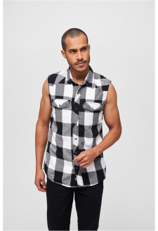 Checkshirt Sleeveless white/black