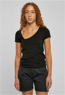 Ladies Organic Asymmetric Neckline Tee black