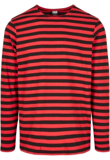 Regular Stripe LS firered/blk