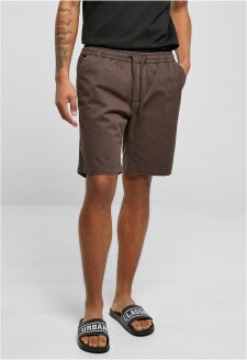 Stretch Twill Joggshorts brown