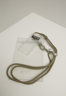 Phone Necklace with Additionals I Phone 8 transparent/olive