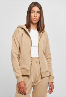 Ladies Organic Terry Zip Hoody unionbeige