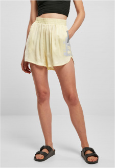 Ladies Viscose Satin Resort Shorts softyellow