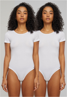 Ladies Organic Stretch Jersey Body 2-Pack white+white