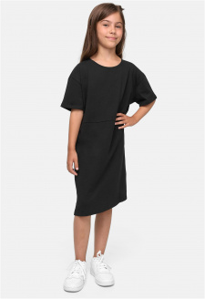 Girls Organic Oversized Tee Dress black