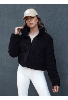 Kurtka zimowa damska krótka alpaka CELESTIAL czarna Dstreet TY4481