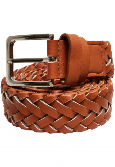 Braided Synthetic Leather Belt lightbrown