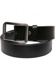 Synthetic Leather Thorn Buckle Basic Belt black