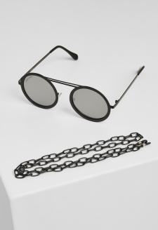 104 Chain Sunglasses silver mirror/black