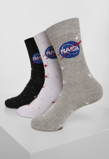 NASA Insignia Socks 3-Pack black/grey/white