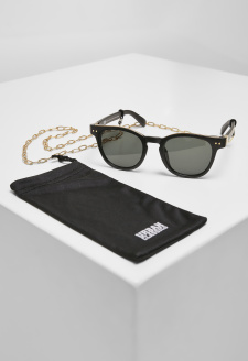 Sunglasses Italy with chain black/gold/gold